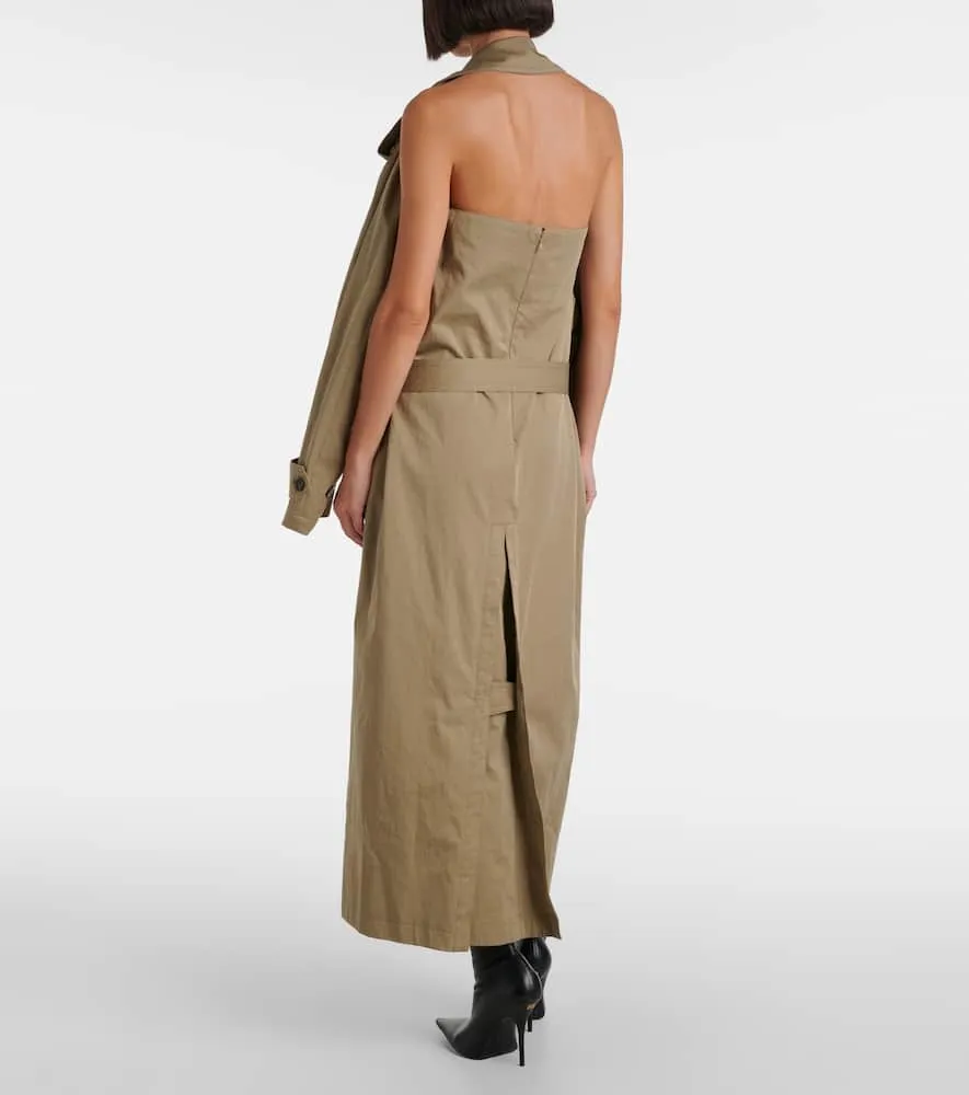 Balenciaga Suspended Trench cotton twill midi dress