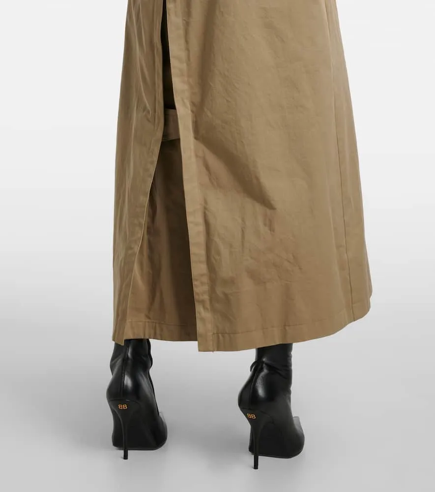 Balenciaga Suspended Trench cotton twill midi dress
