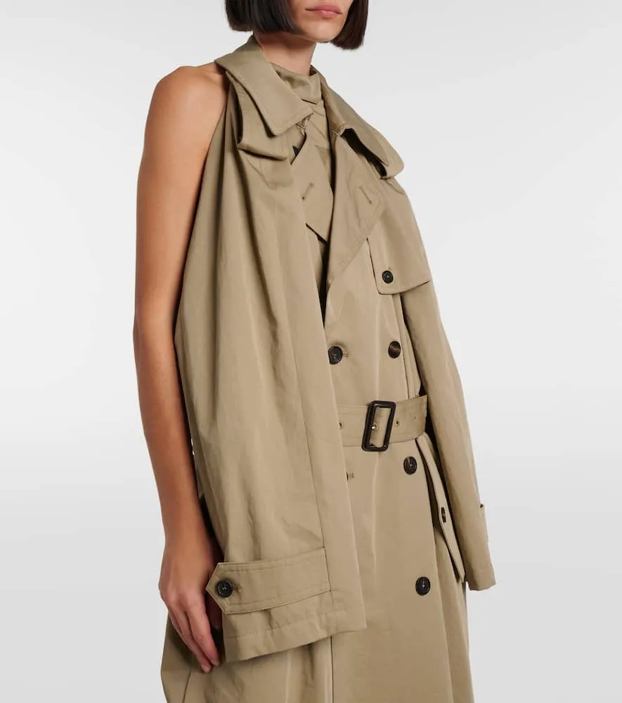 Balenciaga Suspended Trench cotton twill midi dress