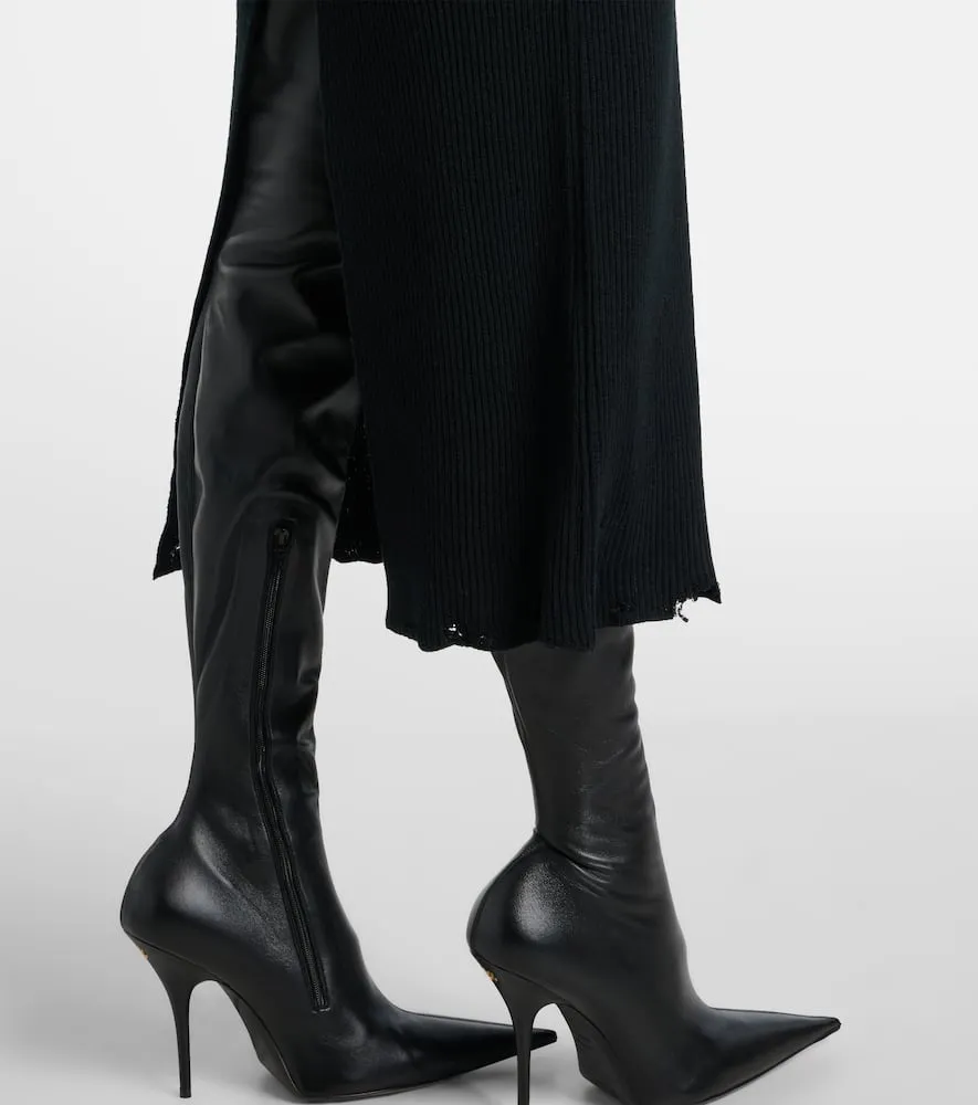 Balenciaga Wool-blend midi dress
