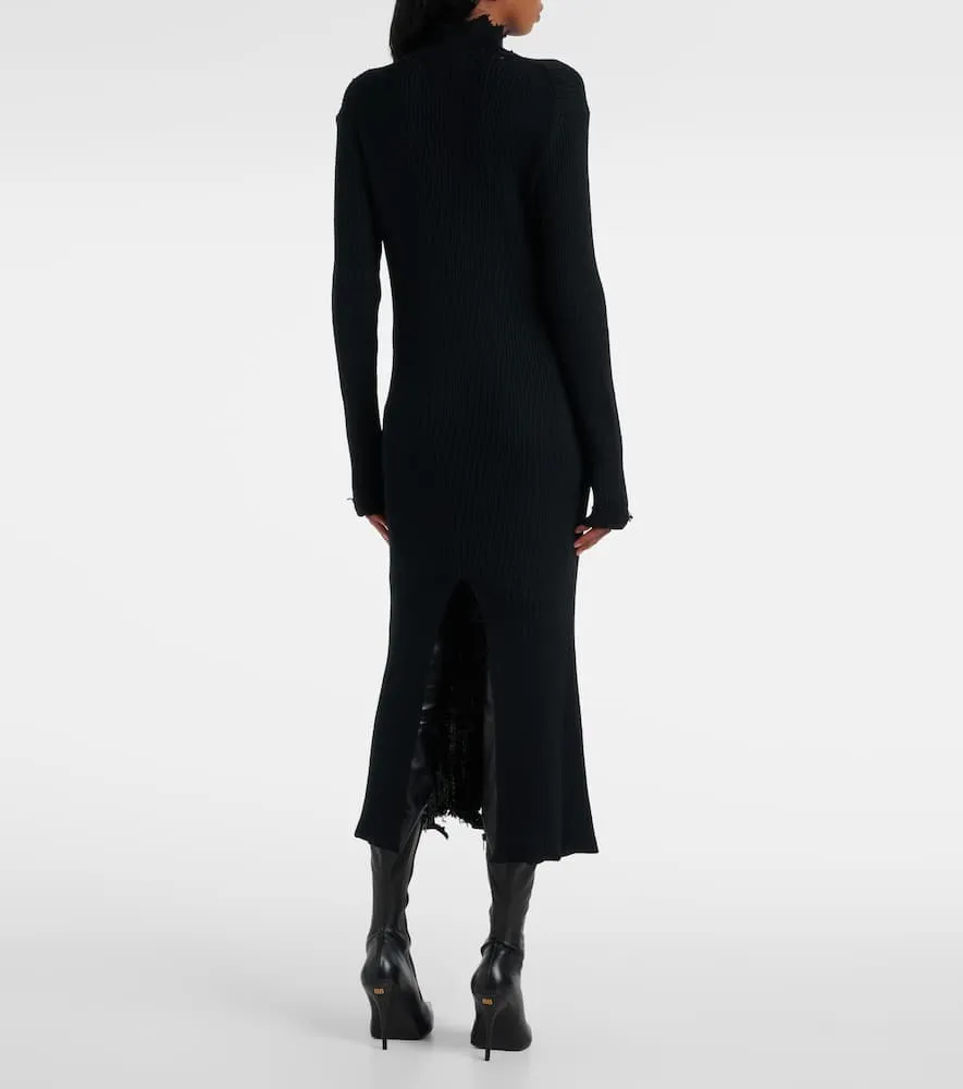 Balenciaga Wool-blend midi dress
