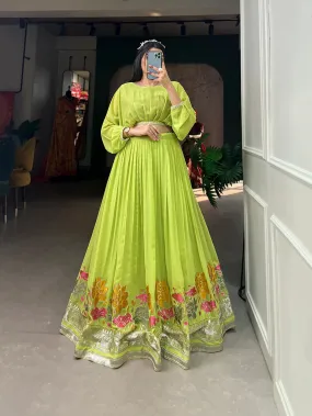 Beautiful Designer Party Wear Georgette Lehenga Choli