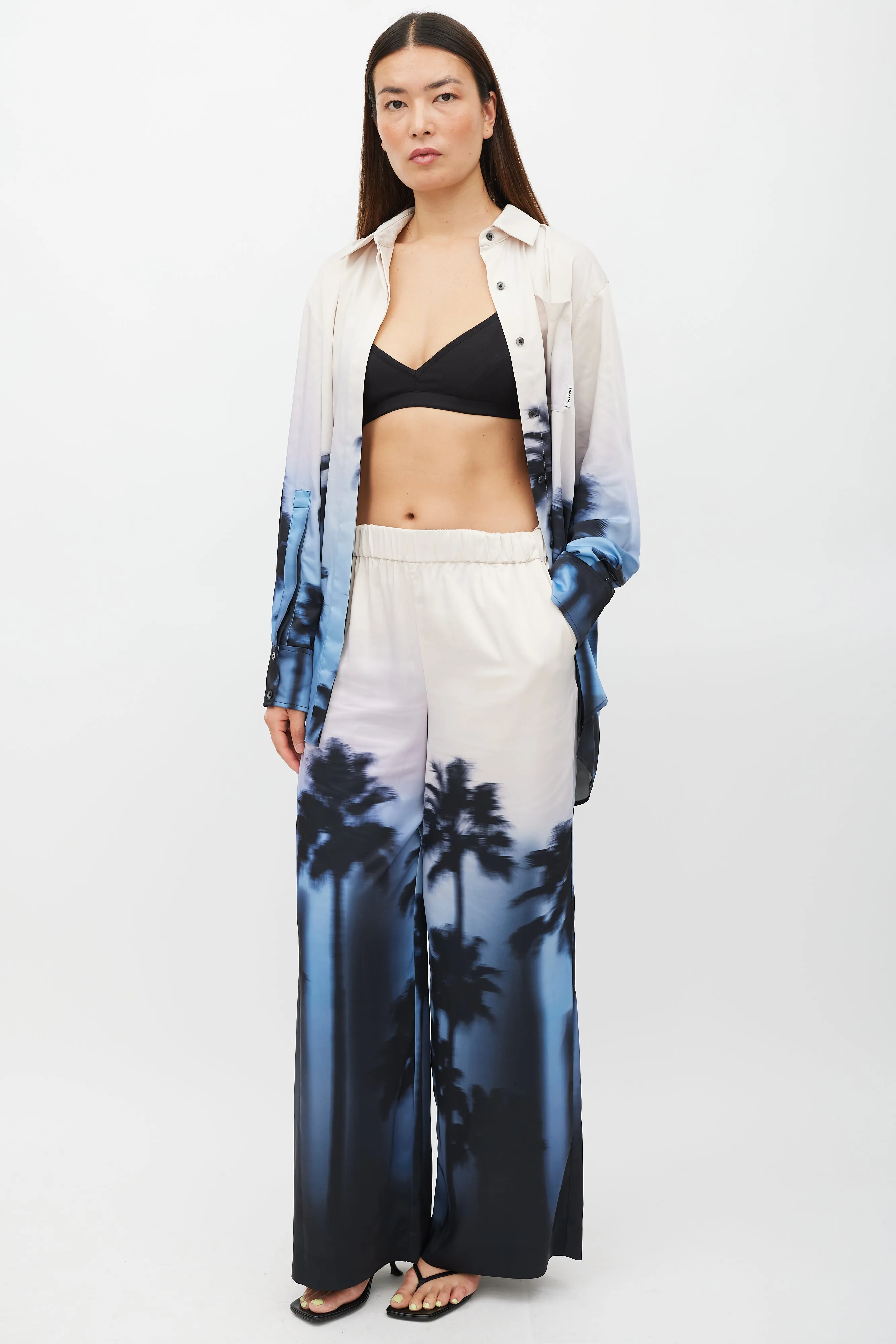 Beige & Multicolour Graident Co-Ord Set