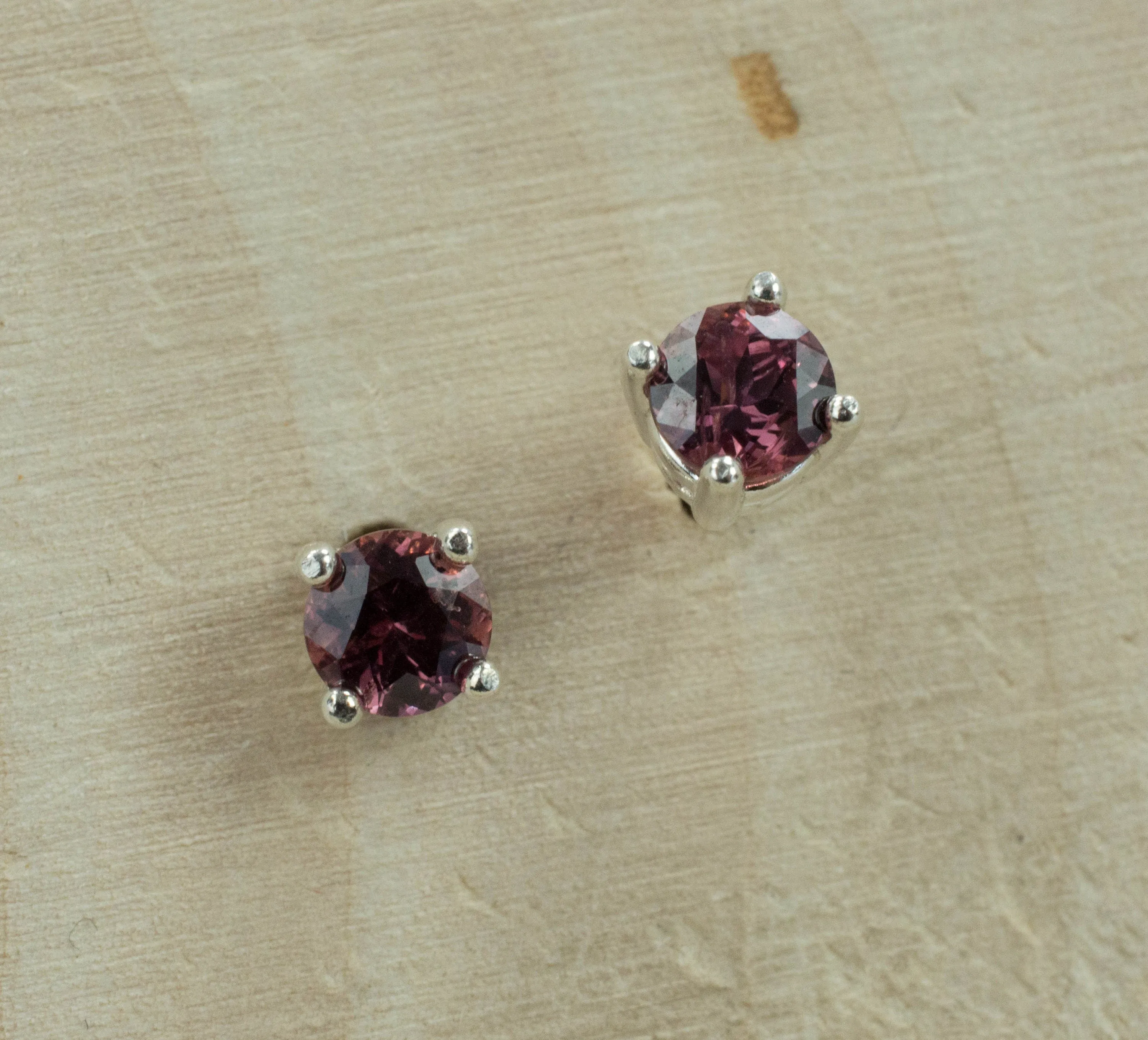 Color Change Sapphire Earrings, Genuine Untreated Mozambique Sapphire