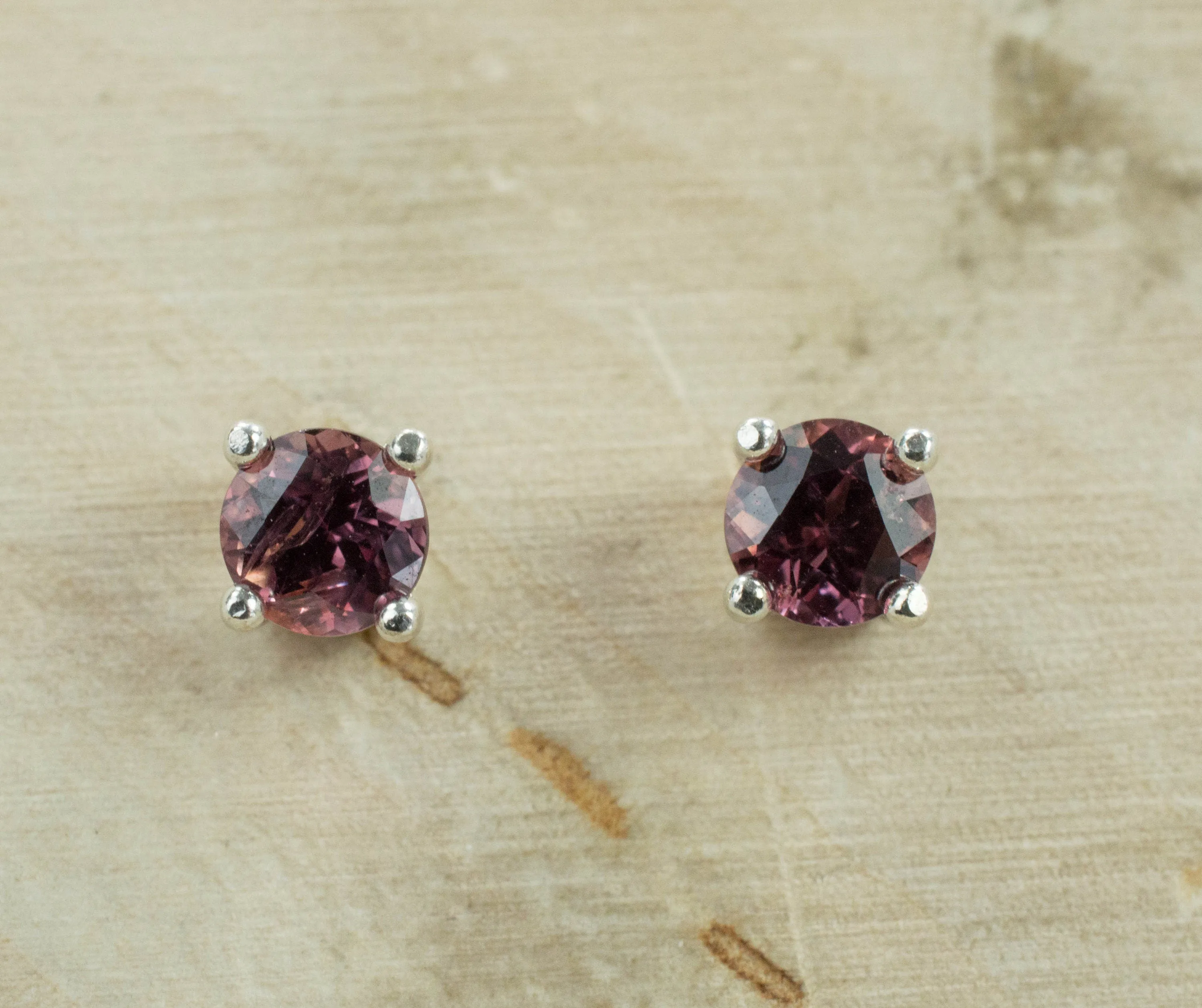 Color Change Sapphire Earrings, Genuine Untreated Mozambique Sapphire