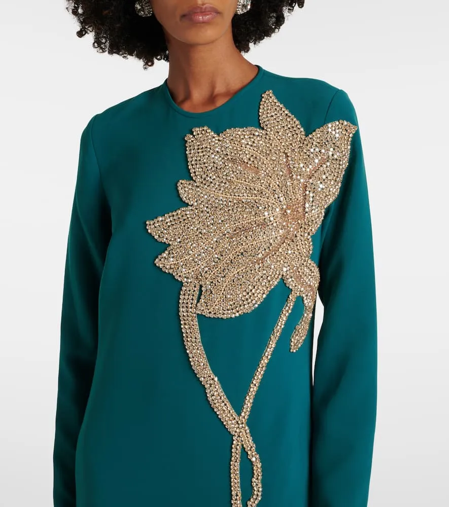 Costarellos Elea embellished crêpe gown