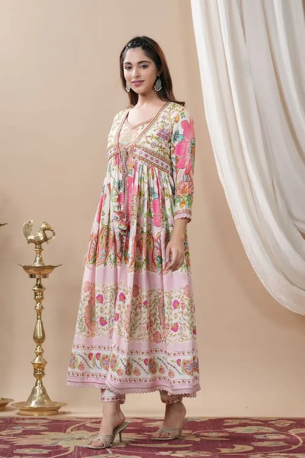 Designer Premium Rajwadi Shurg Pure Cotton 60 60 Suit
