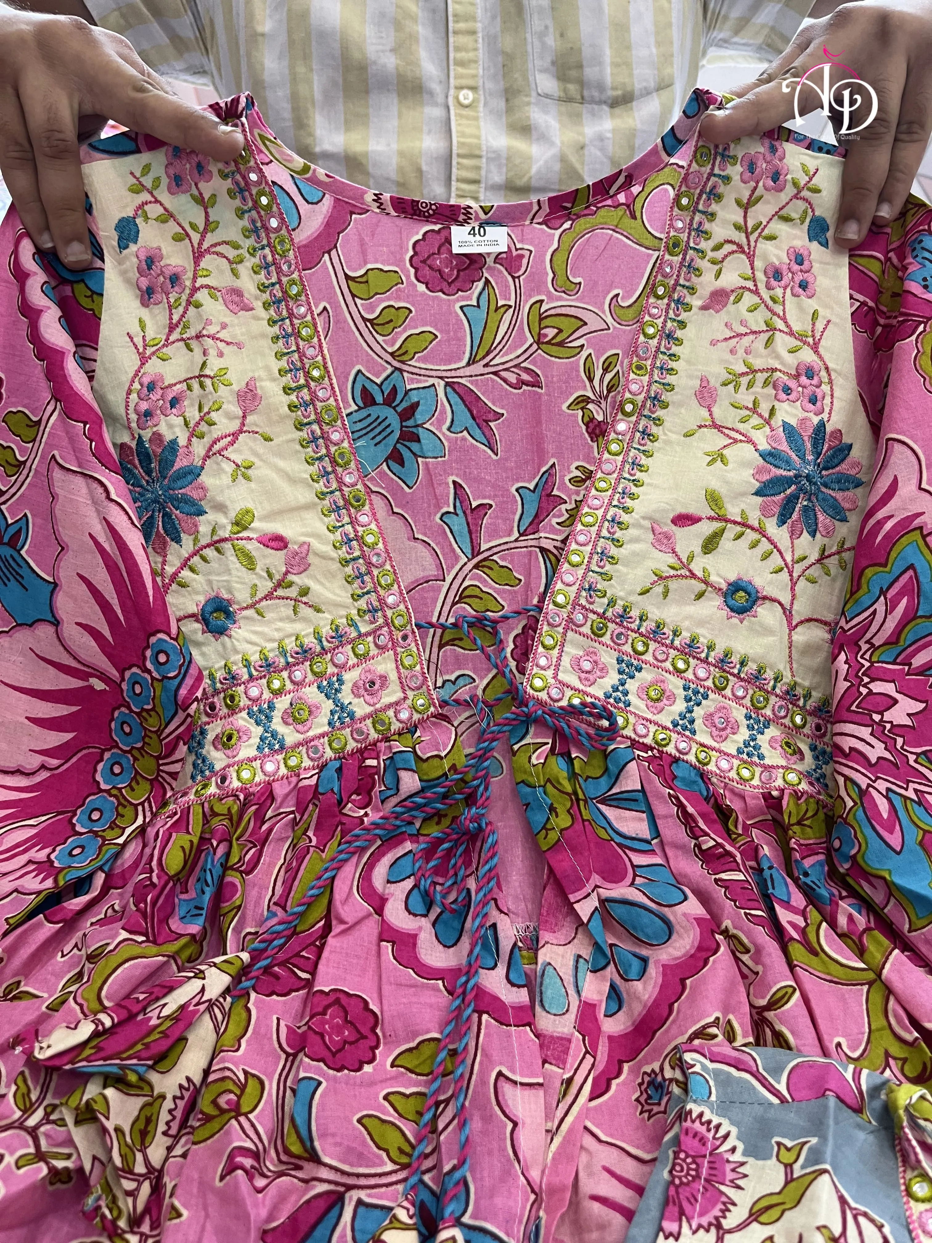 Designer Premium Rajwadi Shurg Pure Cotton 60 60 Suit
