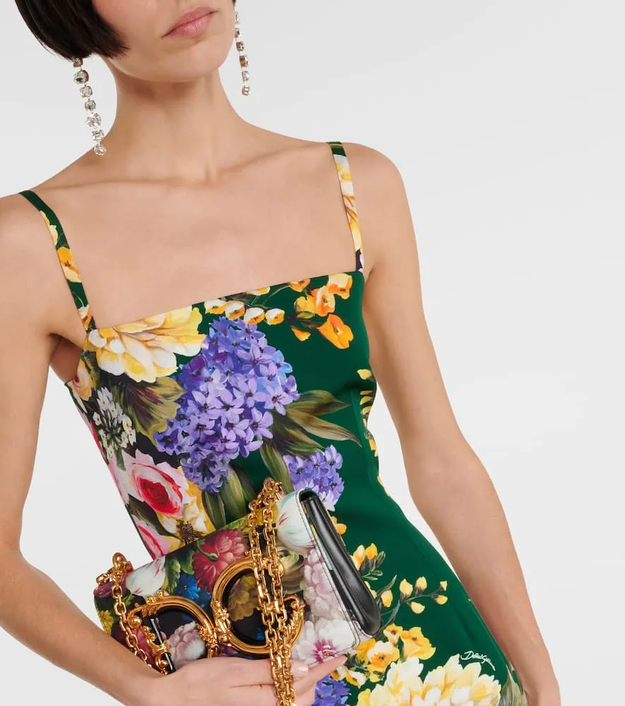 Dolce&Gabbana Floral silk-blend cady midi dress