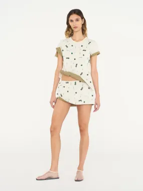 Embla Beaded Crushed Micro Skirt