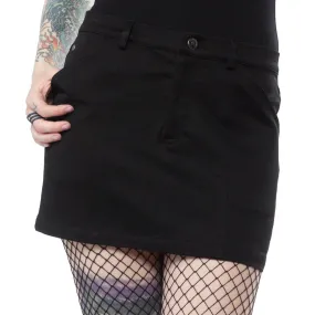 Five Pocket Black Womens Mini Skirt