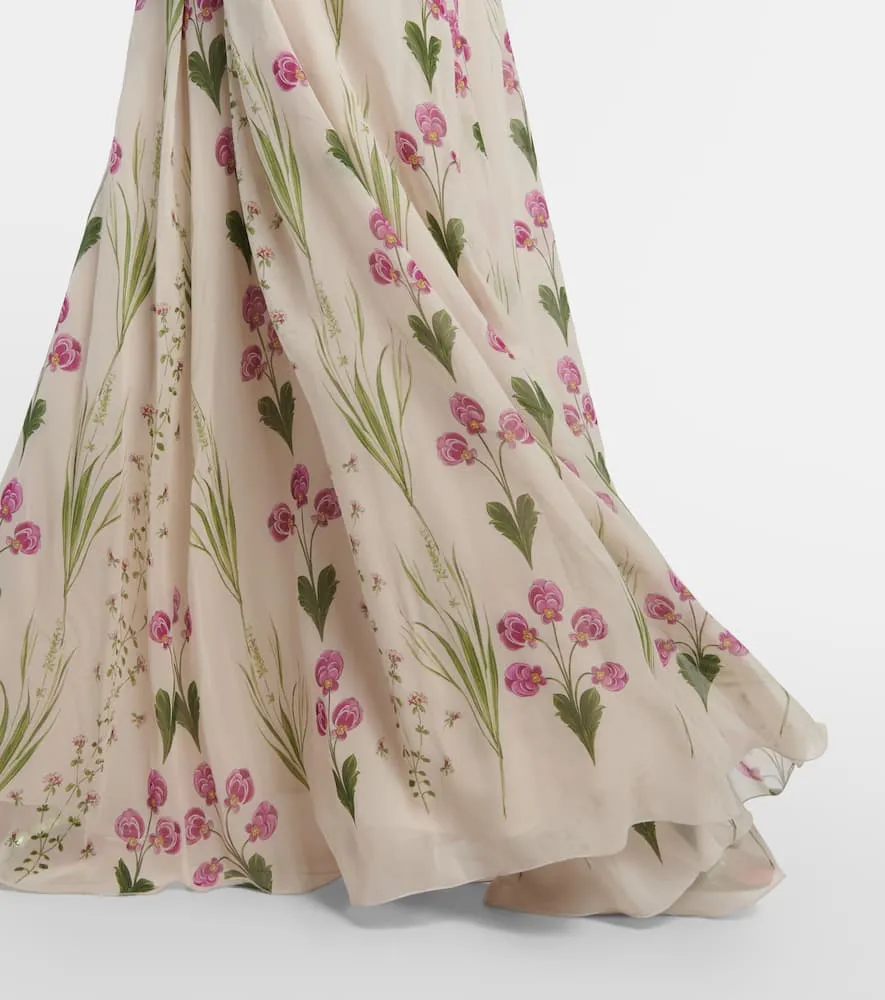 Giambattista Valli Pens√É¬©es Sauvages silk gown