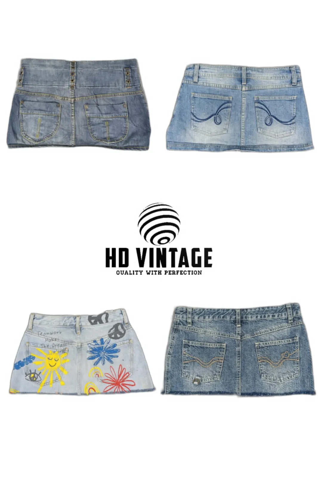 HD193 Ladies Y2K Micro Mini Skirts - 17 pcs