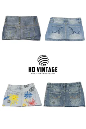 HD193 Ladies Y2K Micro Mini Skirts - 17 pcs