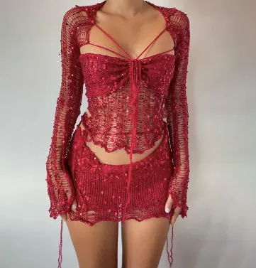 Knit festival co-ord set