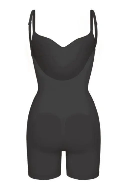 Low Back One Piece Bodysuit Shapewear - Mid Thigh