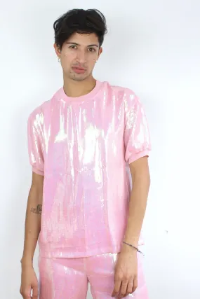 Pink Sequin Box Tee