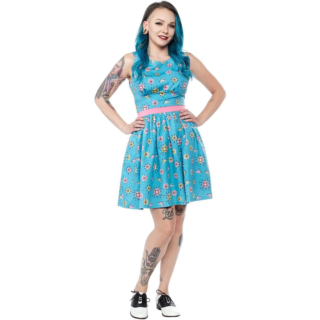 Sputnik Shift Womens Skater Dress