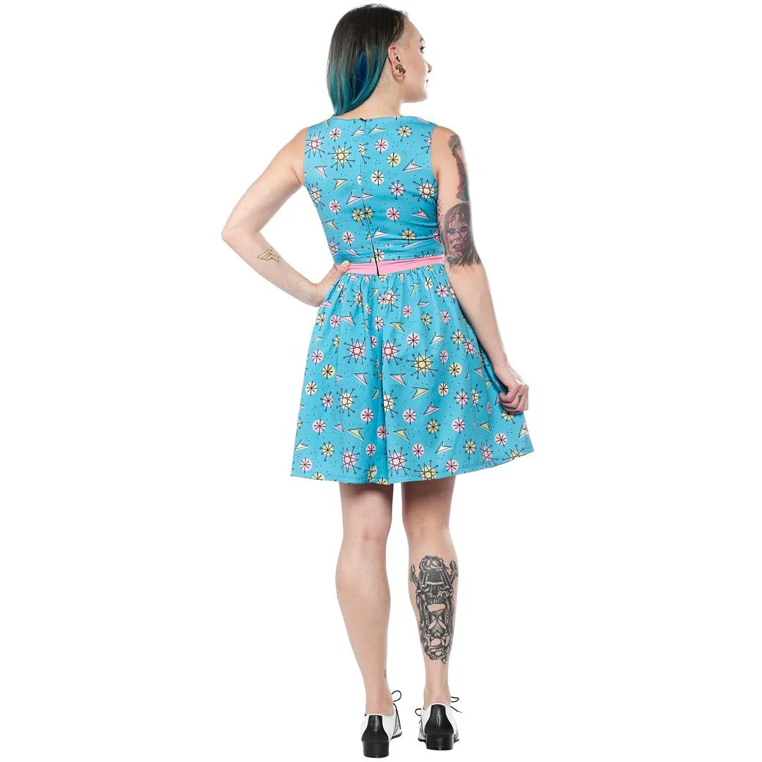 Sputnik Shift Womens Skater Dress