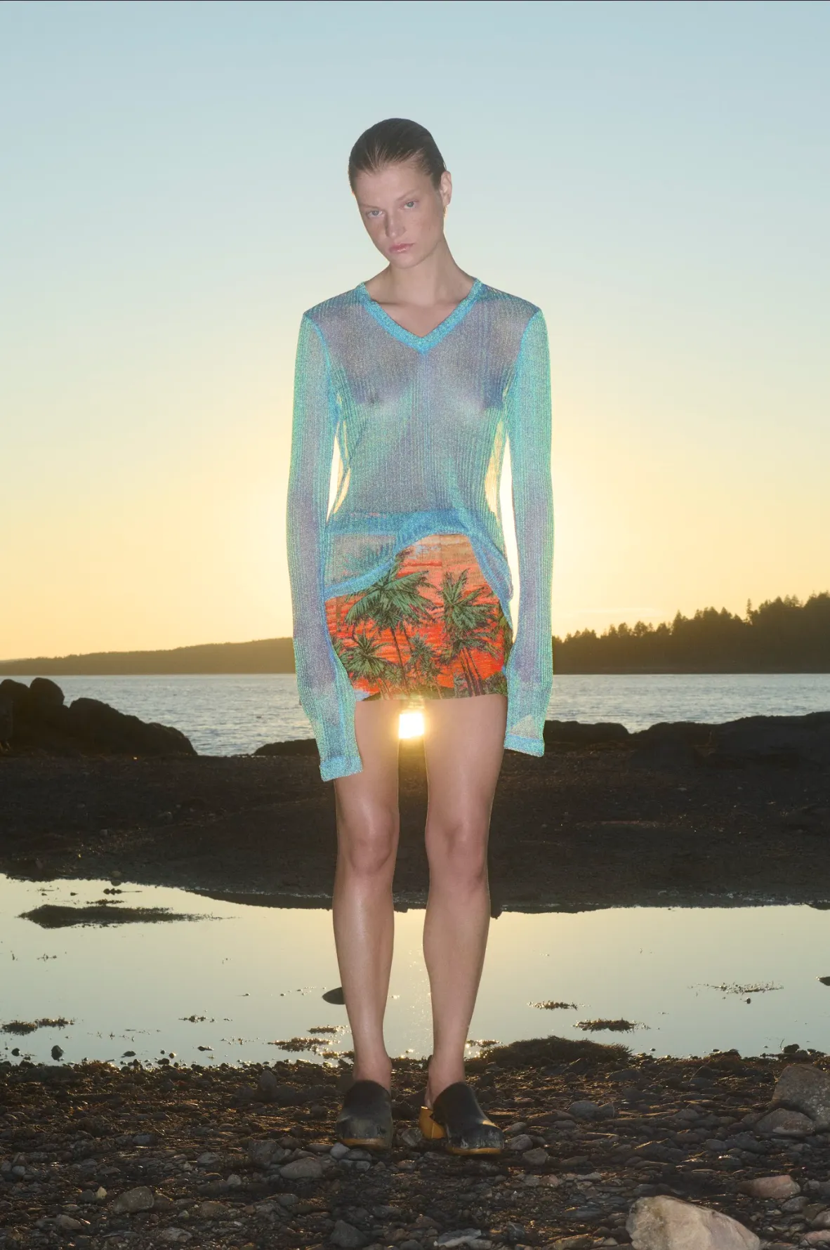 Sunset Tailored Mini Skirt