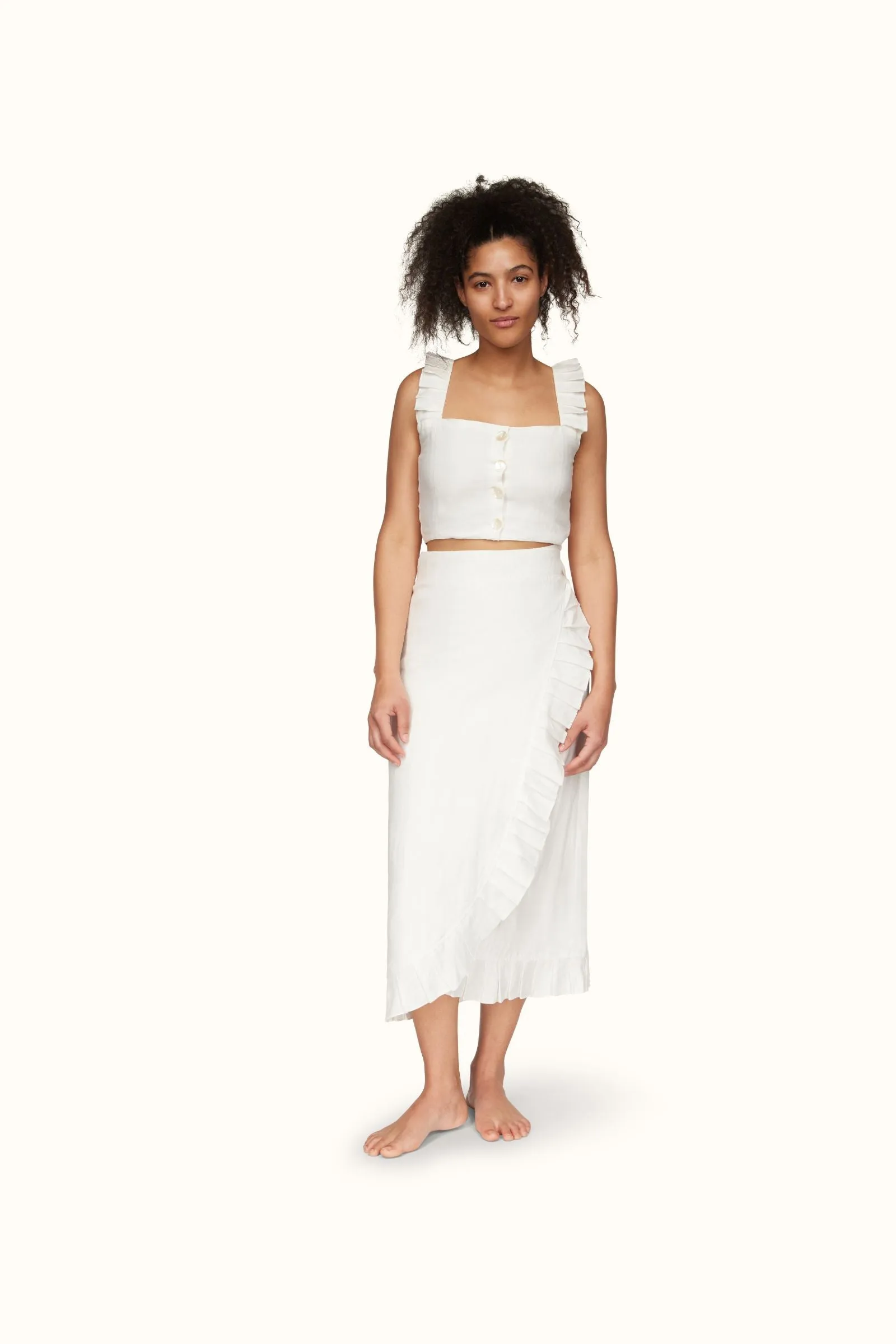 The Isabella ~ Long Linen Wrap Skirt