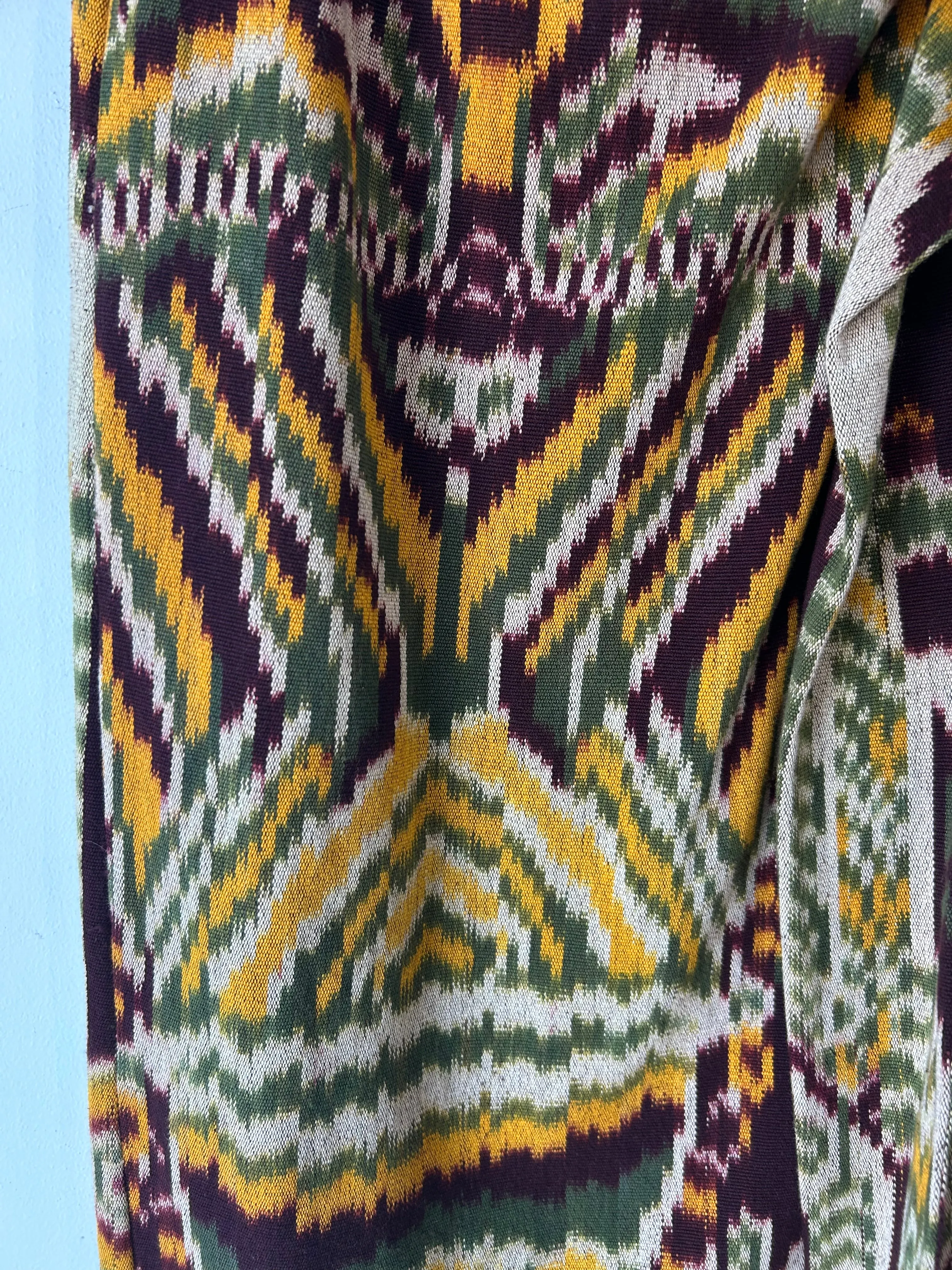 Ulla Johnson Maroon, Gold, and Green Batik Skirt