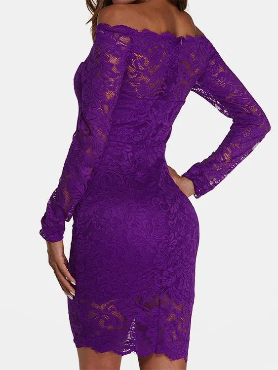 Wholesale Black Off The Shoulder Long Sleeve Zip Back Bodycon Sexy Dress