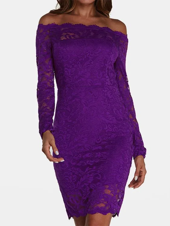 Wholesale Black Off The Shoulder Long Sleeve Zip Back Bodycon Sexy Dress