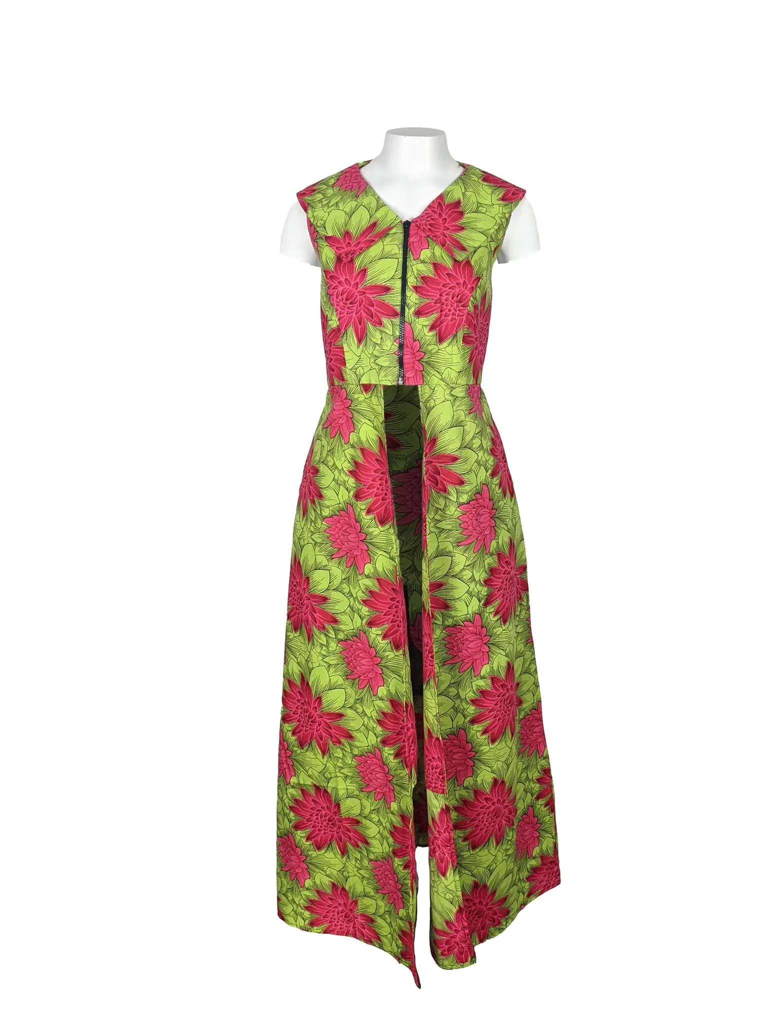 Women's Sleeveless Long Jacket With Opening