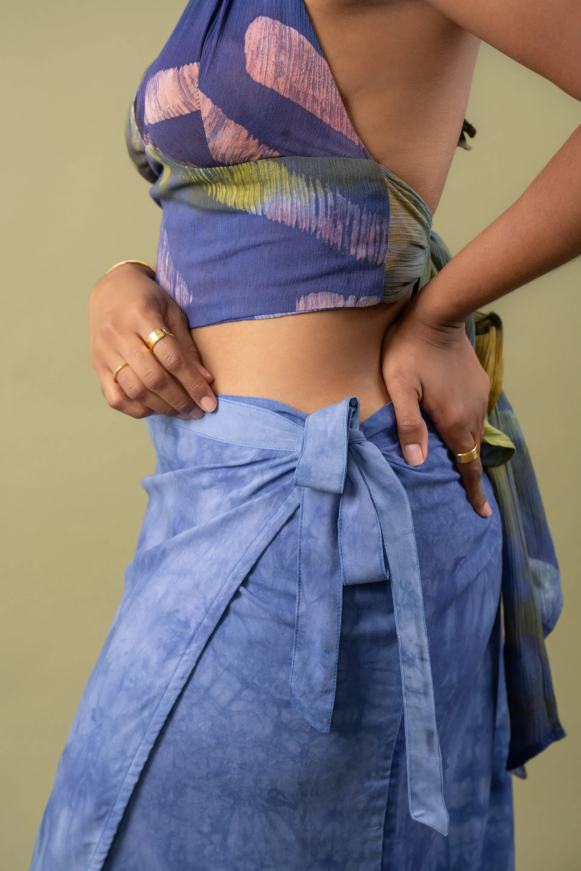 Wrap Skirt - Wedgewood Blue