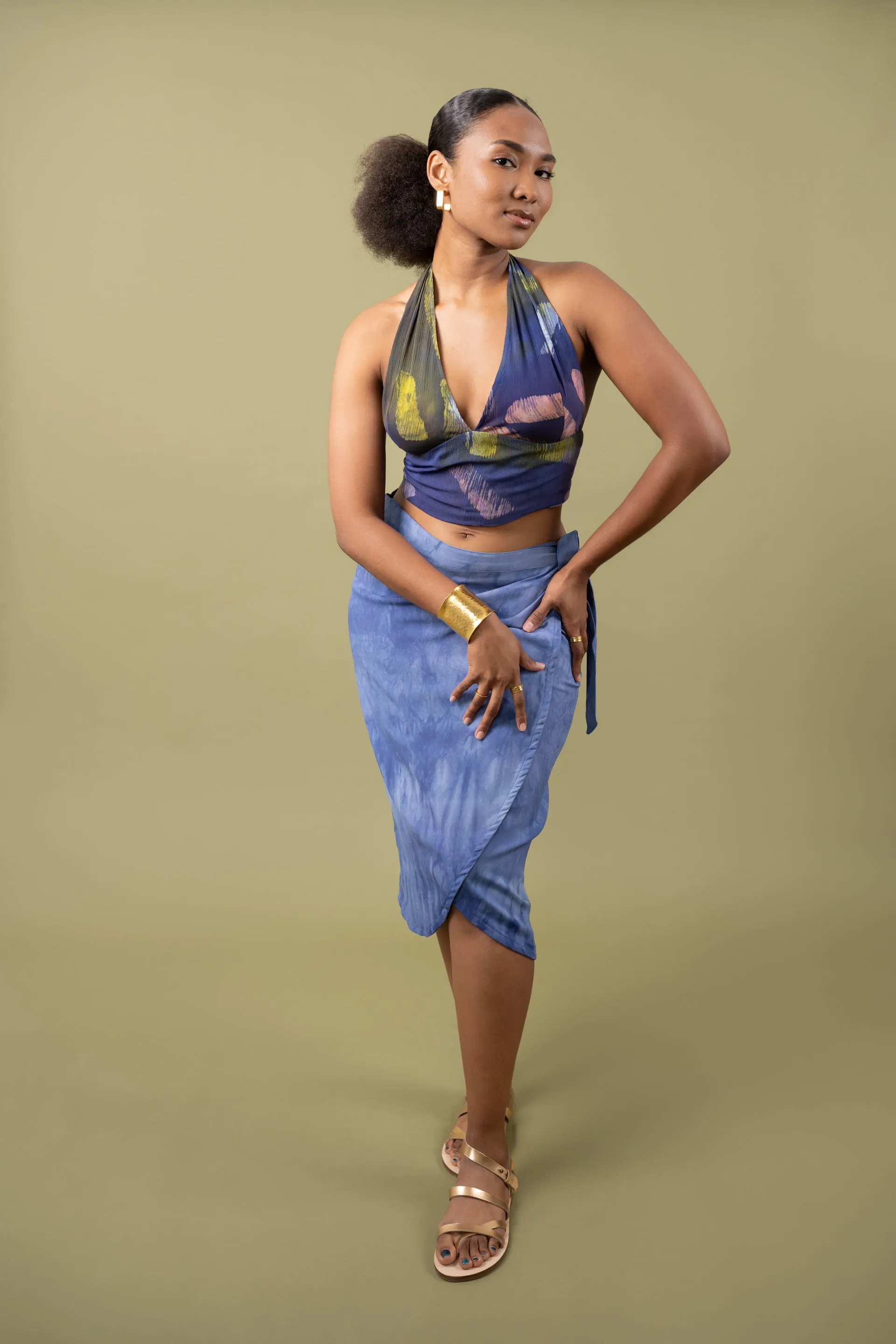 Wrap Skirt - Wedgewood Blue